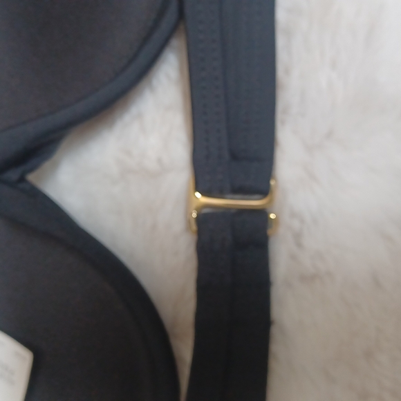 New Hot Water black baiting suit top with gold clasp. - Picture 6 of 7